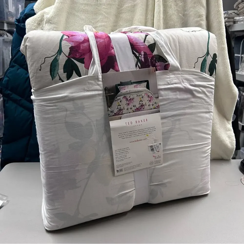Ted Baker Citrus Bloom Full / Queen Comforter Set + 2 Std Pillow Sham Floral NEW